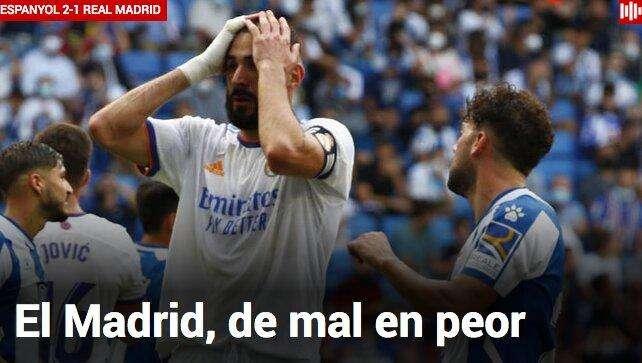 Marca: "El Real Madrid, de mal en peor"