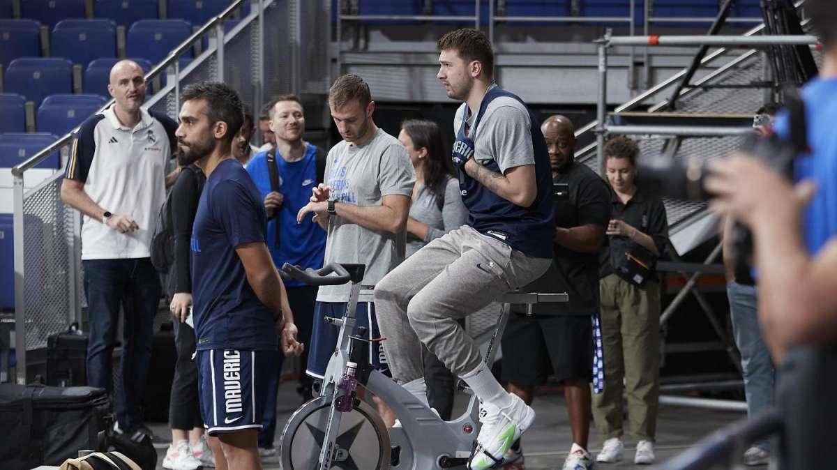 Las mejores imágenes del entrenamiento de los Dallas Mavericks en el WiZink Center