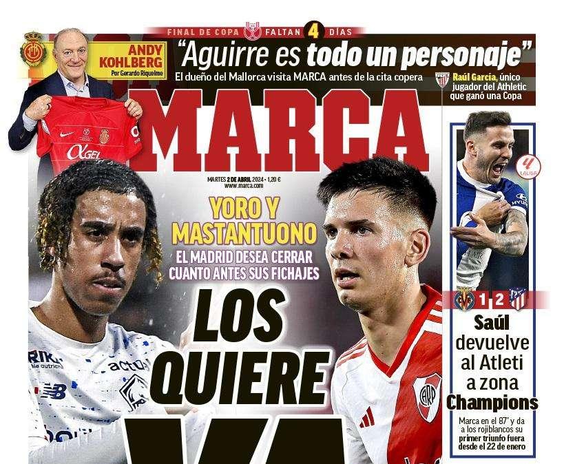 PORTADA | Marca, con Leny Yoro y Mastantuono: "Los quiere ya"