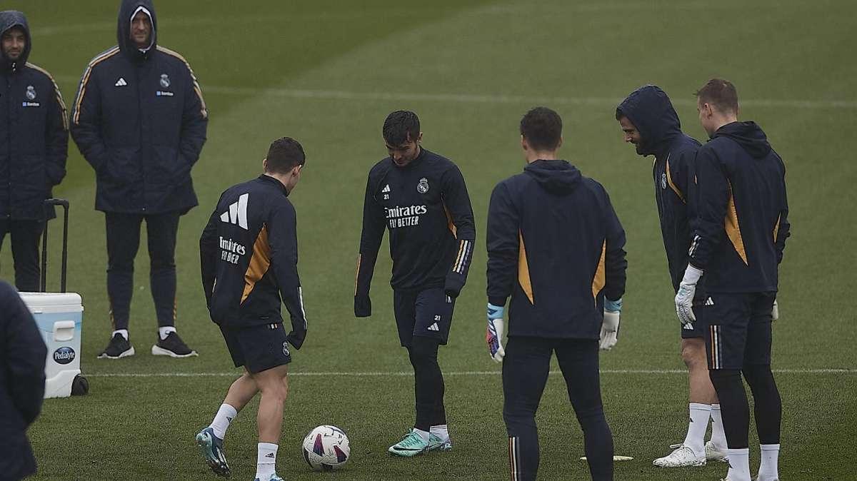 Las mejores imágenes del último entrenamiento del Real Madrid: Fran, Lucas, Mendy...