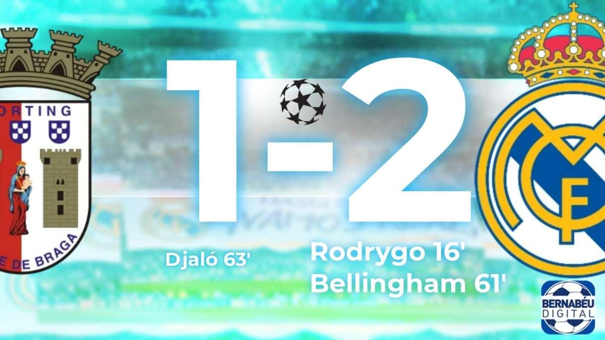 Sporting Braga 1-2 Real Madrid, final | Sigue las reacciones, polémica, Vinicius...
