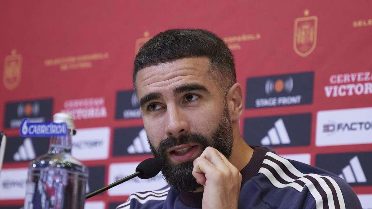 Carvajal en rueda de prensa: "Somos una de las candidatas para la Eurocopa. Vinicius..."