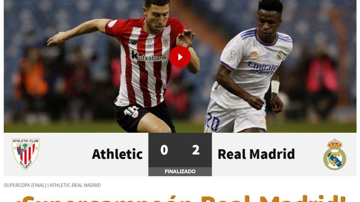 AS: "¡Supercampeón Real Madrid!"