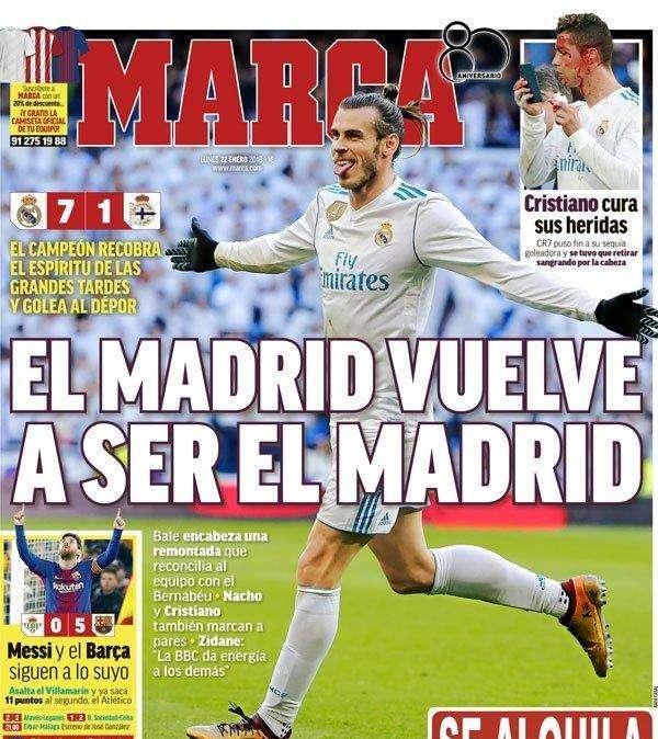 PORTADA - Marca: "El Madrid vuelve a ser el Madrid"