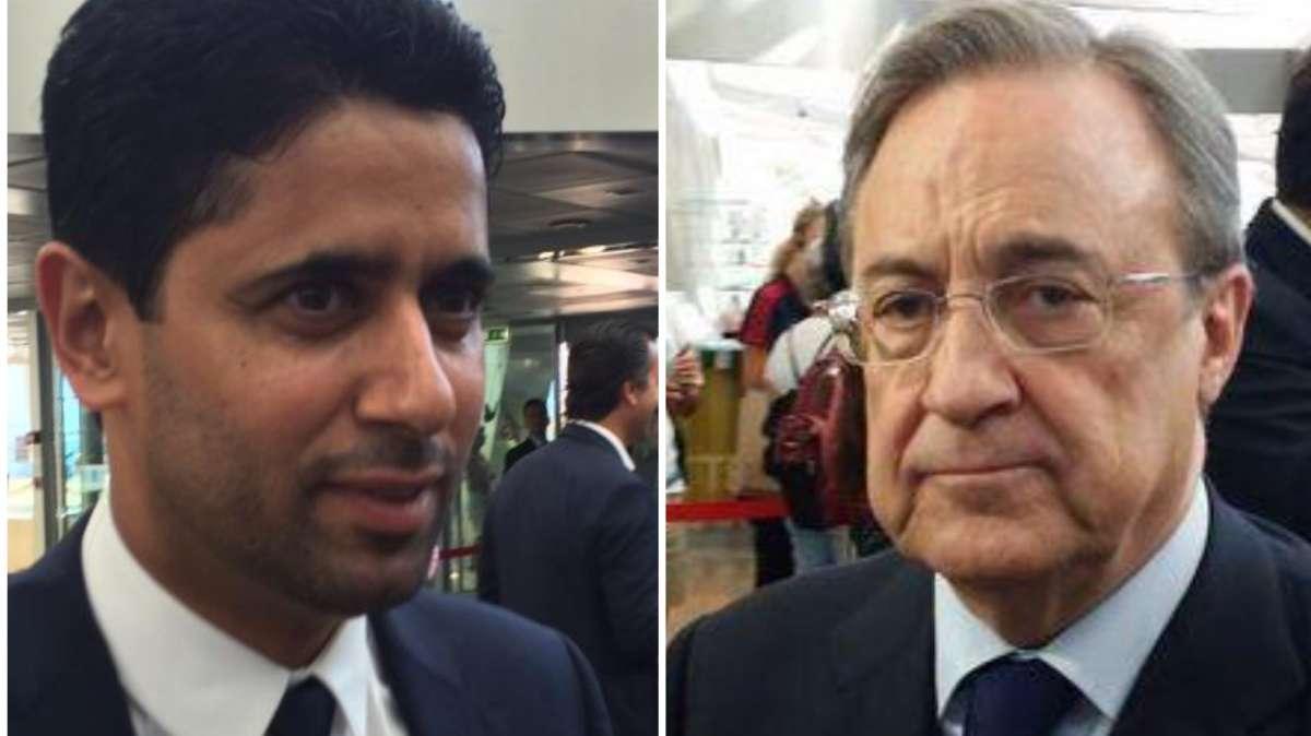Florentino Pérez hizo esperar a Al-Khelaïfi en la comida de este martes