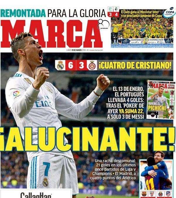 PORTADA - Marca se rinde a Cristiano: "¡Alucinante!"