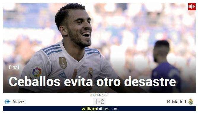Marca, rotundo: "Ceballos evita otro desastre"