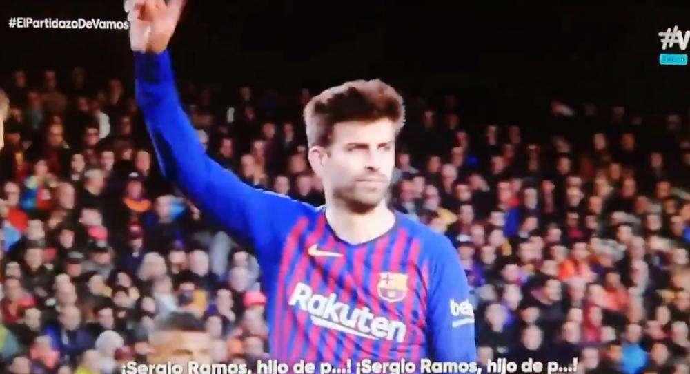 ¡Buen gesto de Piqué! El central pidió a la afición culé que no insultara a Ramos