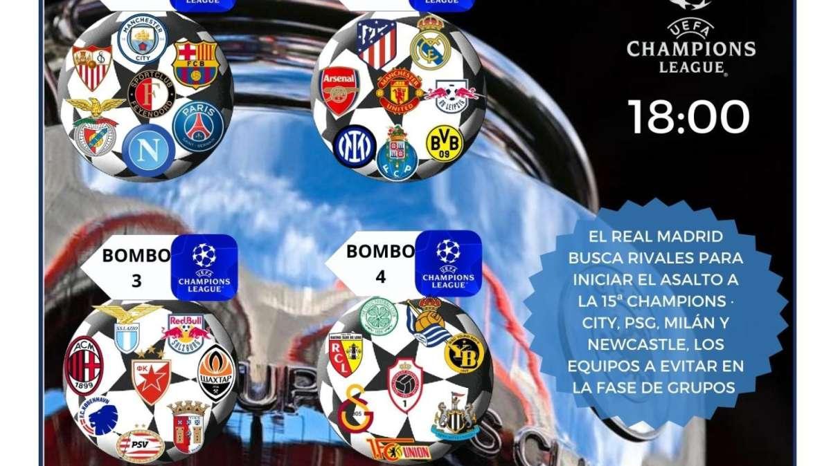 ¡Arranca el sorteo de la Champions League! Los rivales del Real Madrid, a escena