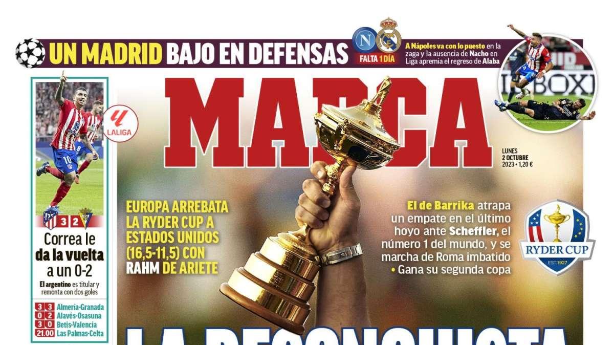PORTADA | Marca: "Un Madrid bajo en defensas"