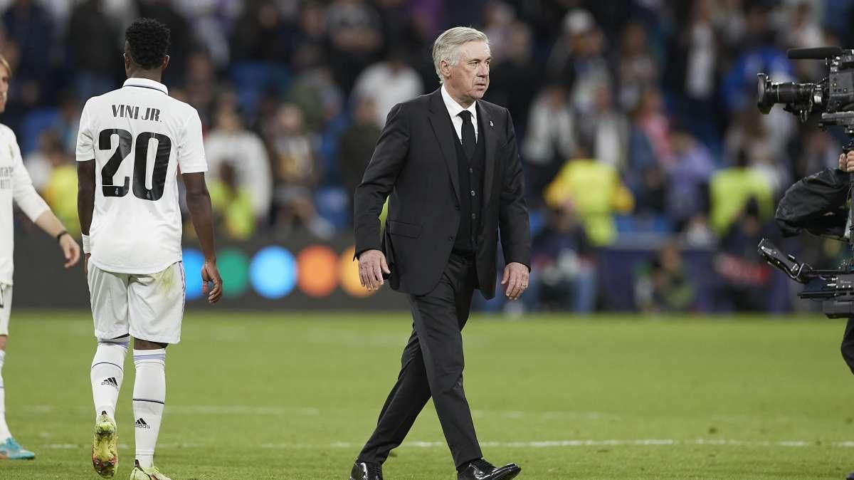 Ancelotti y un jugador del Real Madrid, los protagonistas del día en Londres