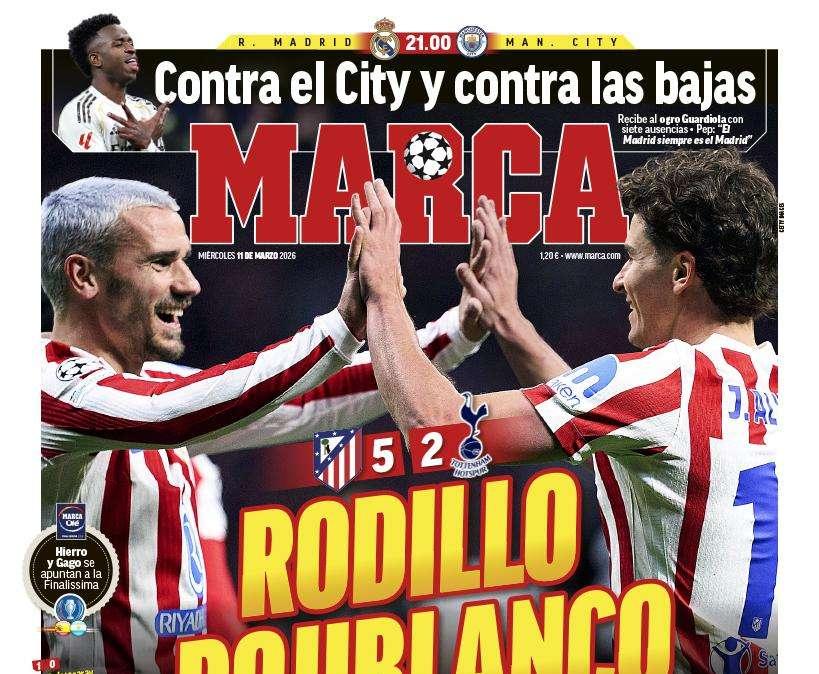 Los resultados en Champions de los clubes españoles son los protagonistas de las portadas