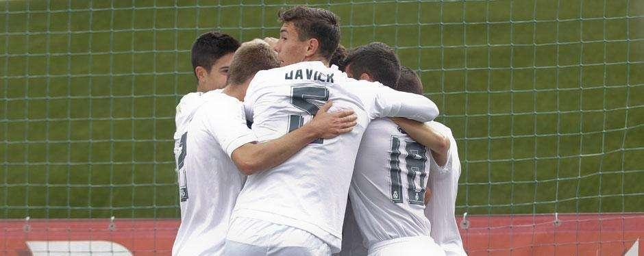 El Real Madrid vence en la Youth League al Plzen en el descuento