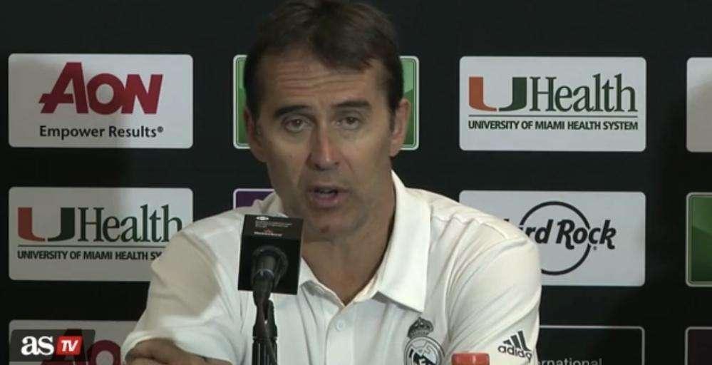 Lopetegui: "¿Courtois? Ponéis el puente antes que el río. Keylor..."