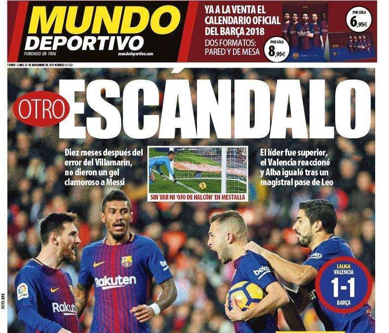 PORTADA - Mundo Deportivo: "Otro escándalo"