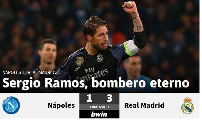 AS: "Sergio Ramos, bombero eterno"