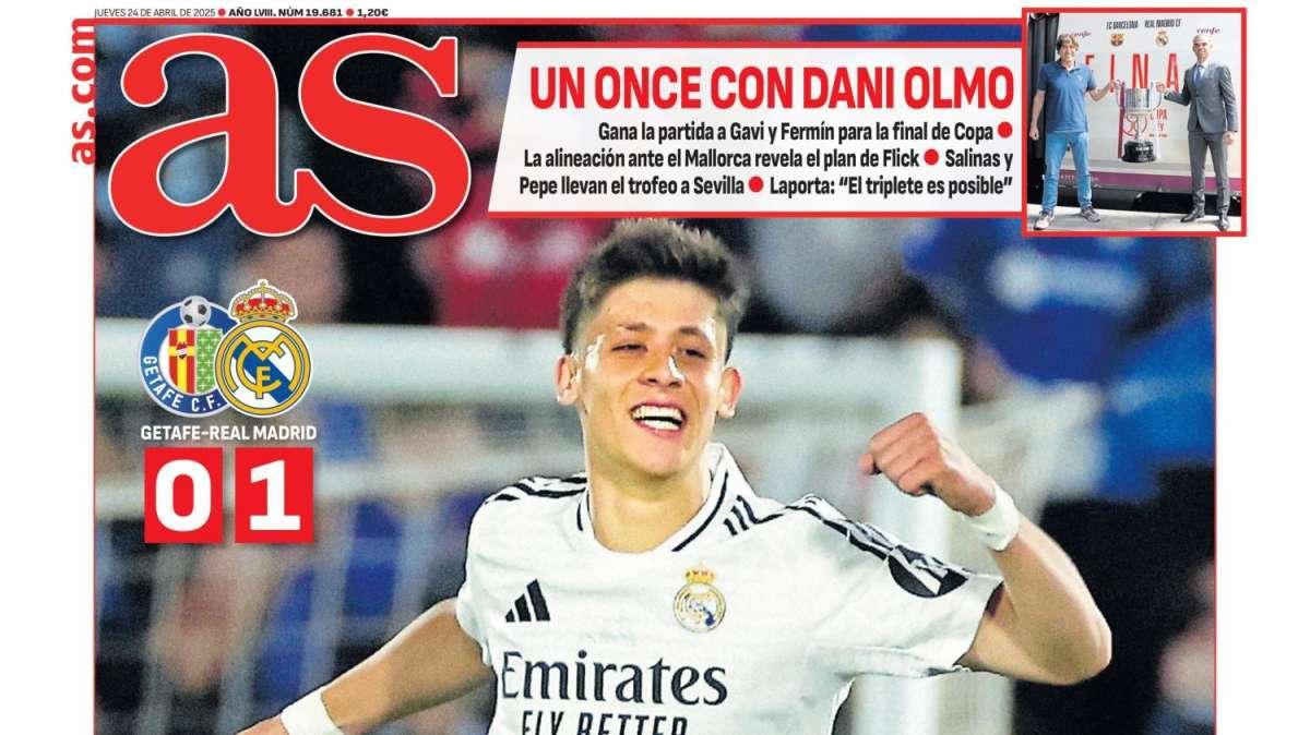 AS abre con la victoria del Real Madrid: "No se rinde”