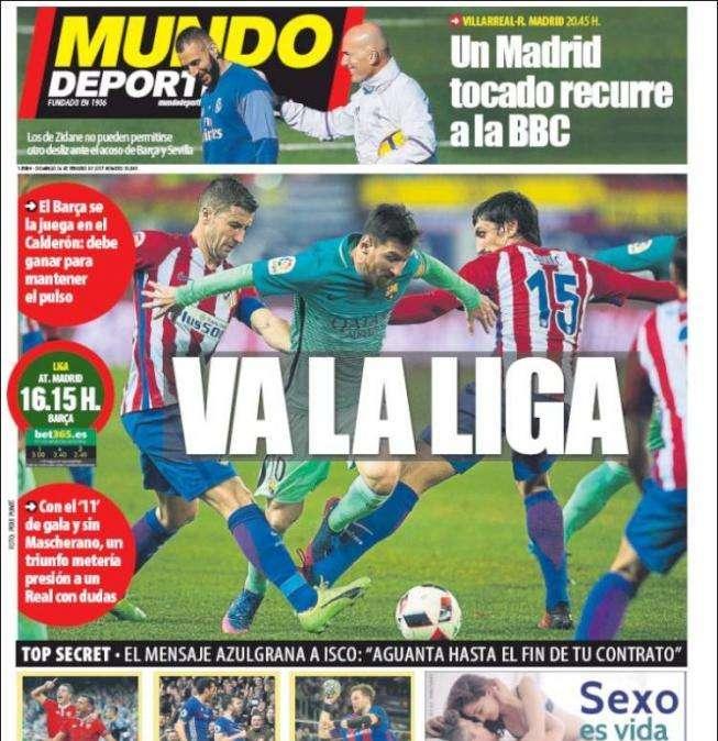 PORTADA - Mundo Deportivo: "Un Madrid tocado recurre a la BBC"