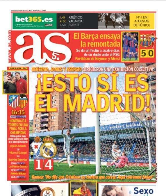 PORTADA - As: "Esto sí es el Madrid"