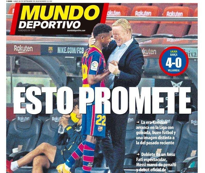 PORTADA - Mundo Deportivo: "Esto promete"