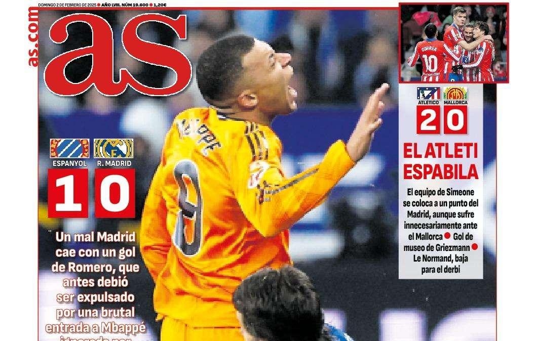 La contundente portada de AS: "Esto era roja"