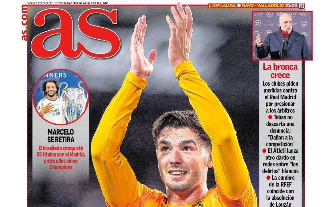 AS destaca en portada al "quinto magnífico" del Real Madrid
