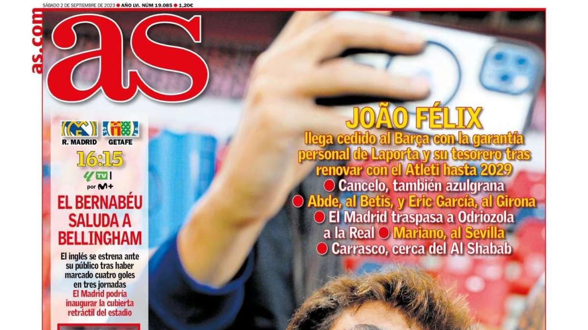 PORTADA | AS: "El Bernabéu saluda a Bellingham"