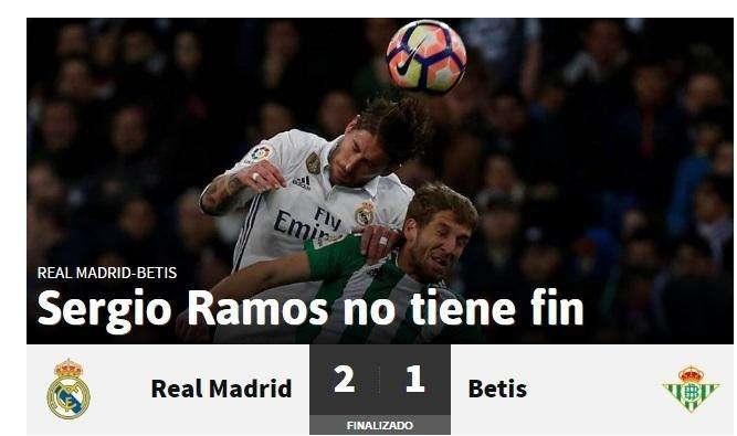 Diario AS: "Sergio Ramos no tiene fin"