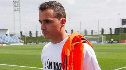 Los jugadores del Castilla lucieron camisetas de apoyo a Medrán