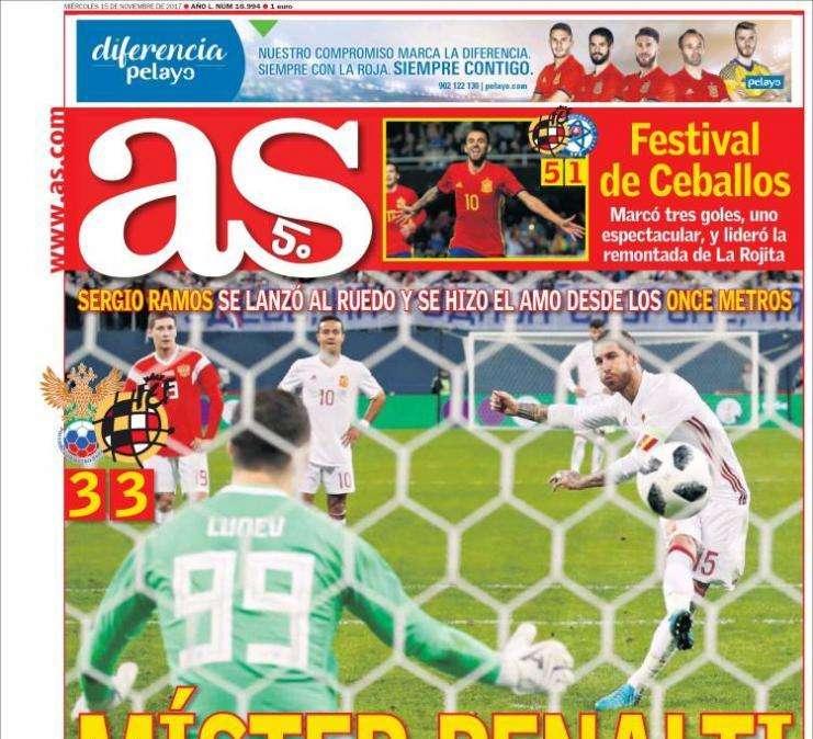 PORTADA - As reivindica la figura de Sergio Ramos: "Mister penalti"