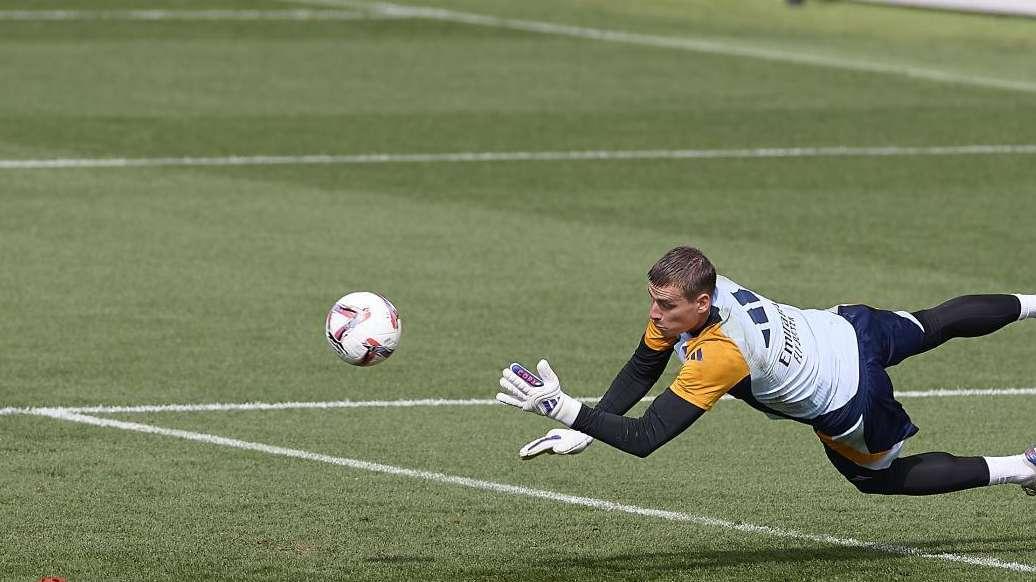 Courtois no se entrena y Lunin apunta a la titularidad contra el Leganés