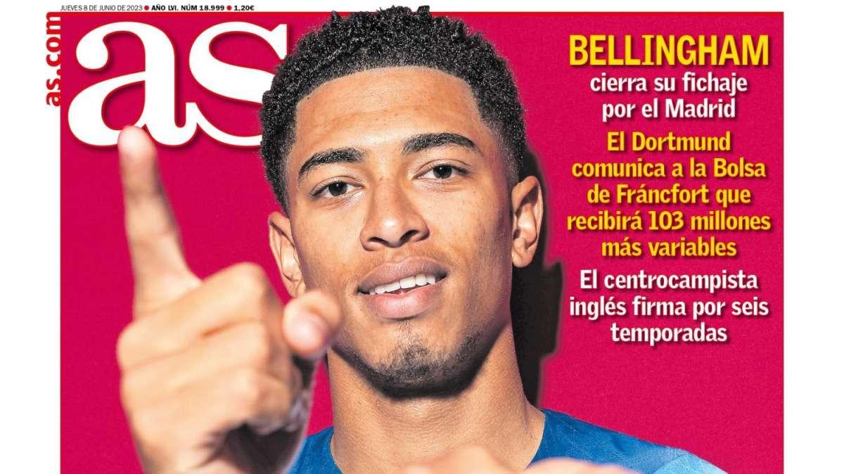 PORTADA | AS, con el fichaje del Real Madrid: "Bienvenido"