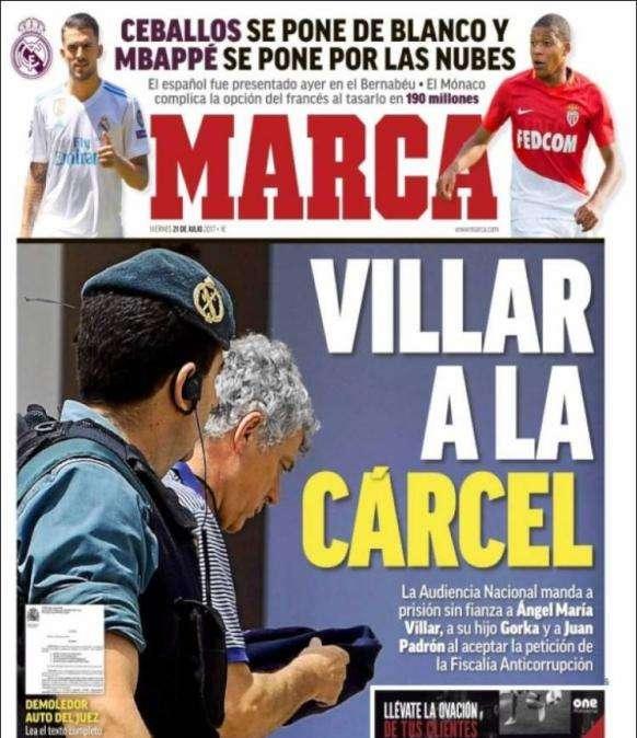 PORTADA - Marca avisa de las exigencias del Mónaco: "Ceballos se pone de blanco y Mbappé se pone por las nubes"