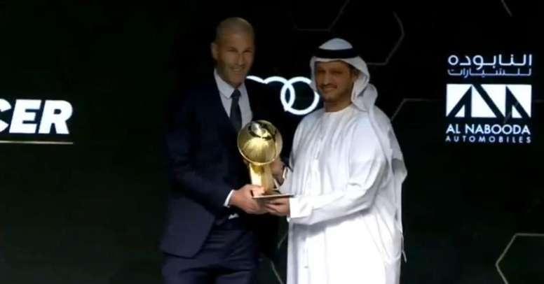 Globe Soccer Awards: Zidane, premiado como mejor entrenador del año 