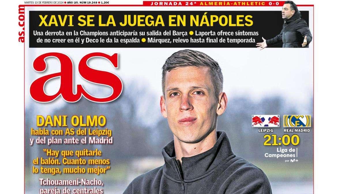 PORTADA | AS, con Dani Olmo: "El Madrid nos motiva siempre"