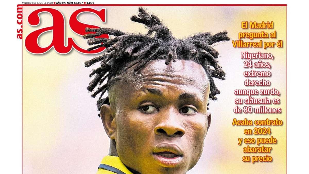 PORTADA | AS: "Objetivo Chukwueze"