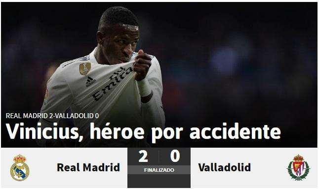 As, titula: "Vinicius, héroe por accidente"