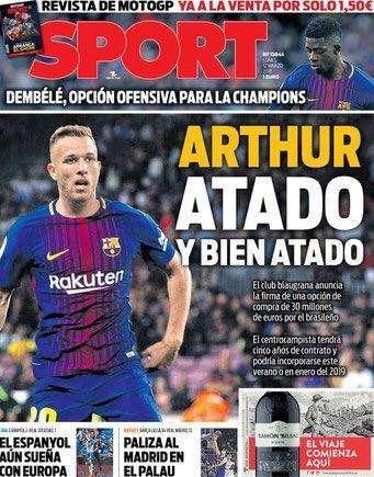 PORTADA - Sport: "Arthur atado y bien atado"