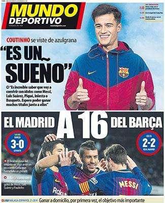 PORTADA - Mundo Deportivo: "Es un sueño "