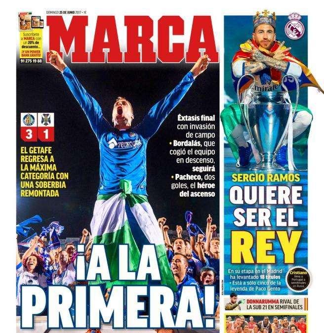 PORTADA - MARCA: "Sergio Ramos quiere ser el rey"