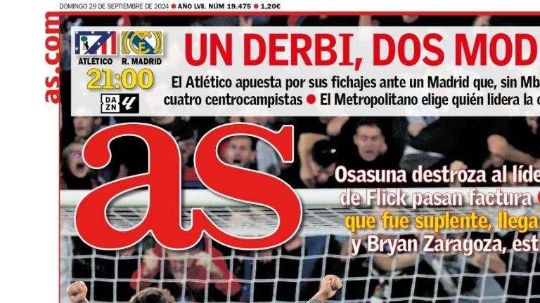 PORTADA | AS: "Un derbi, dos modelos"