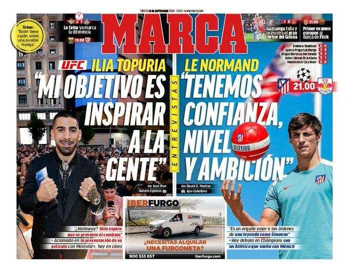 PORTADA | Marca, Le Normand: "Tenemos confianza, nivel y ambición"