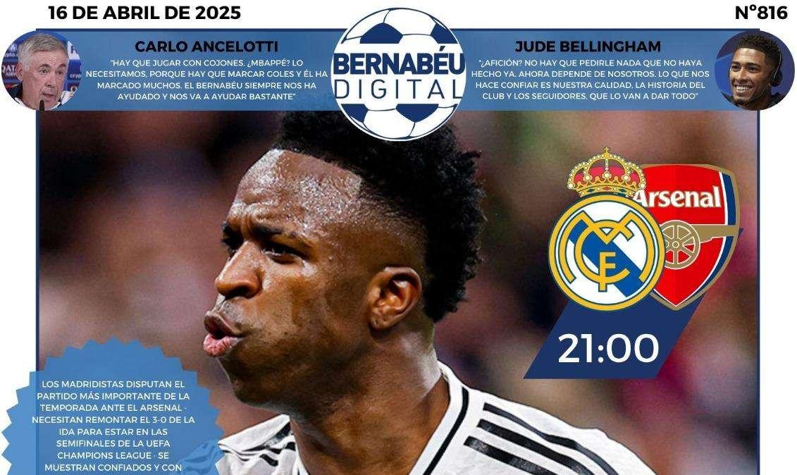 El Real Madrid - Arsenal, gran protagonista en la portada de BD