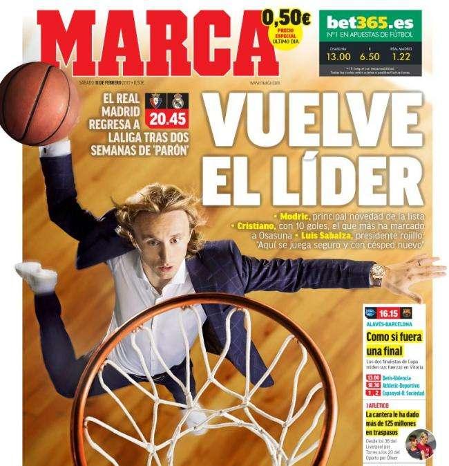 PORTADA - Marca: "Vuelve el líder, tras dos semanas de parón"
