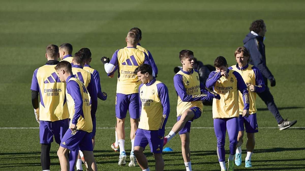 Las imágenes del último entrenamiento del Real Madrid antes del Almería