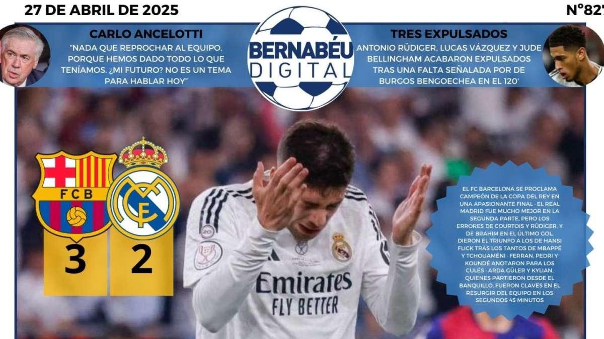 La derrota contra el Barça en la final de Copa, protagonista de la portada BD
