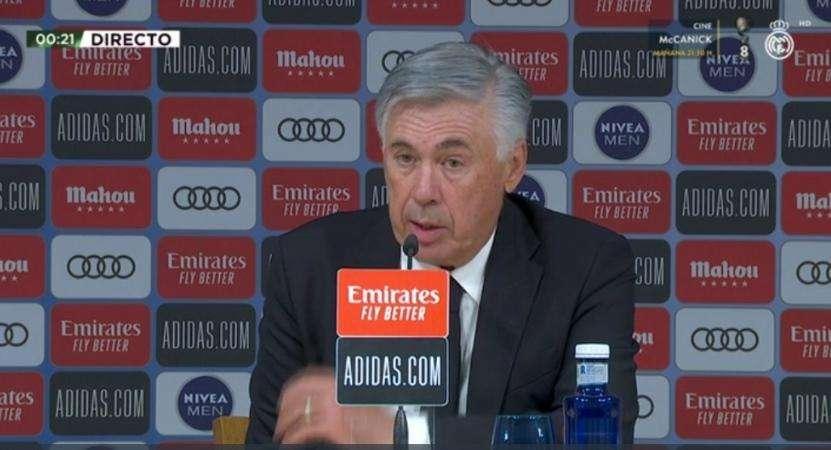 Carlo Ancelotti, en directo en rueda de prensa: "Puedo fallar una vez, dos veces es raro"