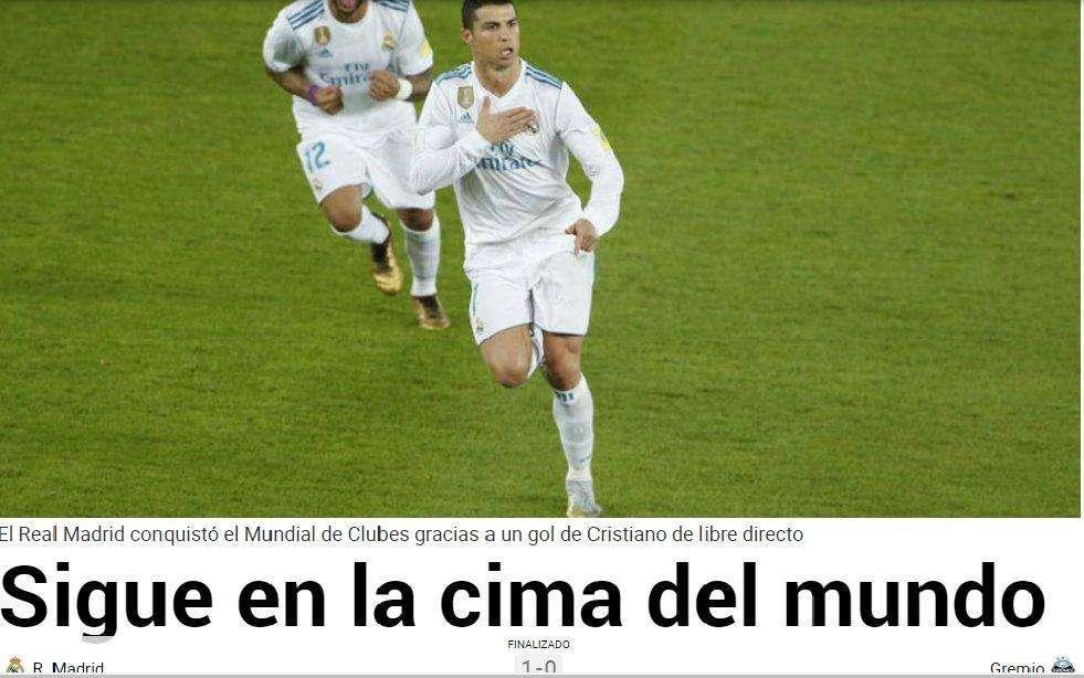 Marca se rinde al Madrid: "Sigue en la cima del mundo"