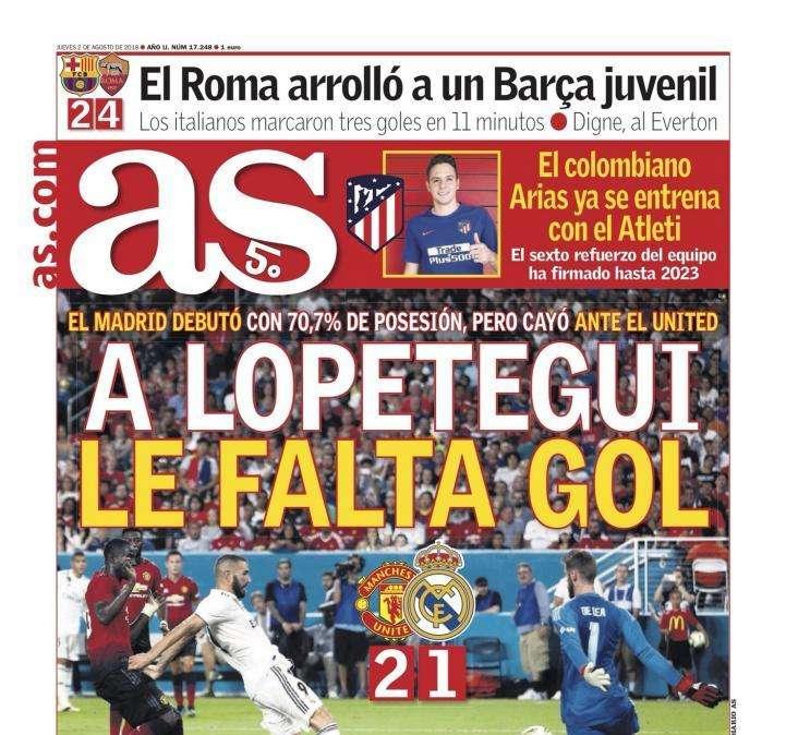 PORTADA - As: "A Lopetegui le falta gol"