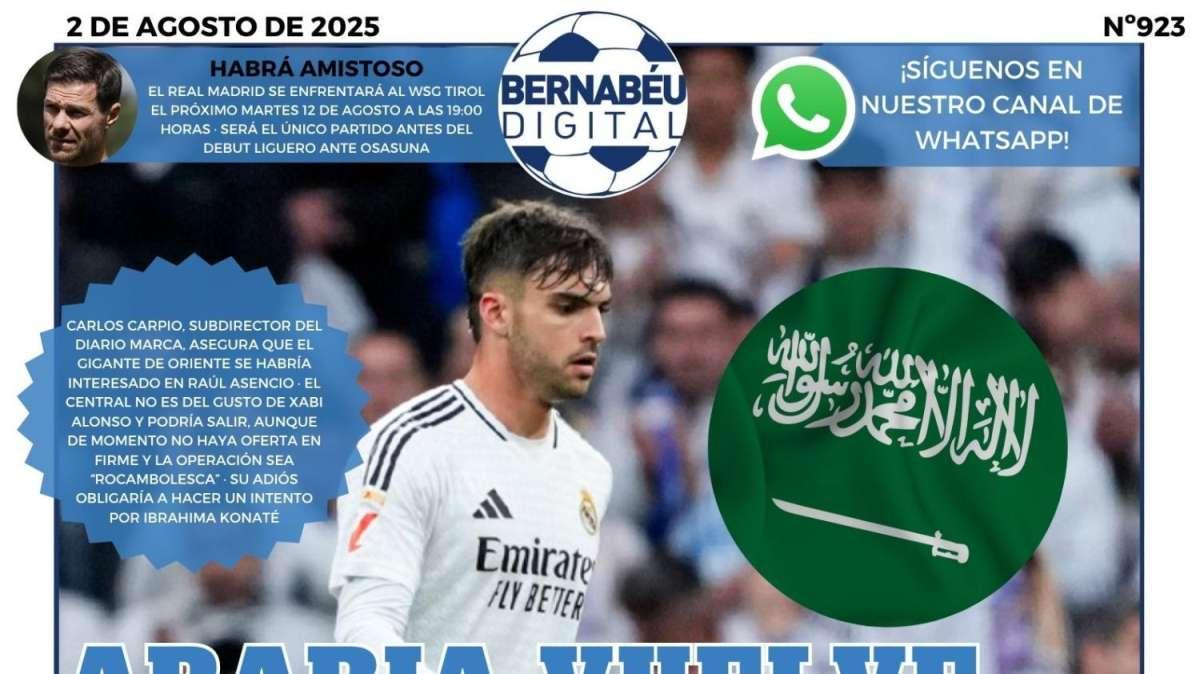 Raúl Asencio y Mourinho, protagonistas en la portada de Bernabéu Digital